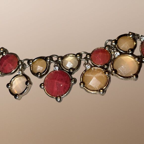 Gold Tone Costume Fall Jewelry Necklace B15 - Picture 4 of 5